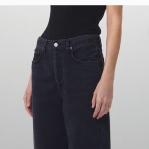 Perfect 90s cut offs made from Agolde Dara Jeans in Black Size 24 (fit like 26) - Picture 7 of 16